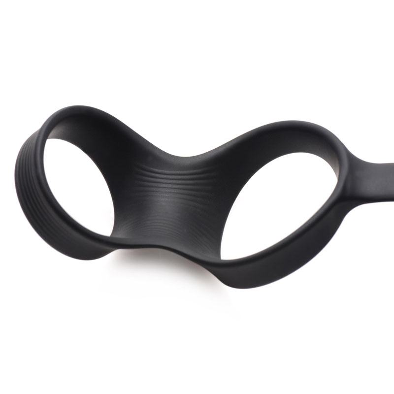 10X Inflatable and Vibrating Prostate Plug with Cock and Ball Ring - Image 6