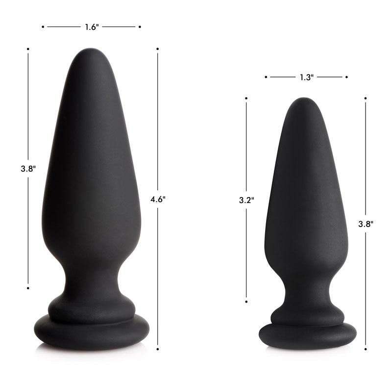 Large Anal Plug with Interchangeable Fox Tail - White - Image 7