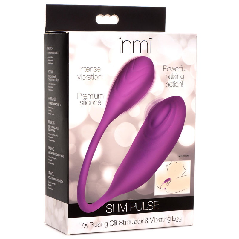 Slim Pulse 7X Pulsating Silicone Clit Stimulator and Vibrating Egg - Image 6
