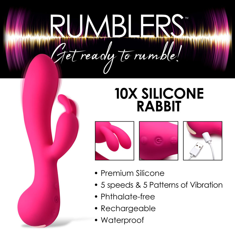 10X Rabbit Silicone Vibrator - Image 2