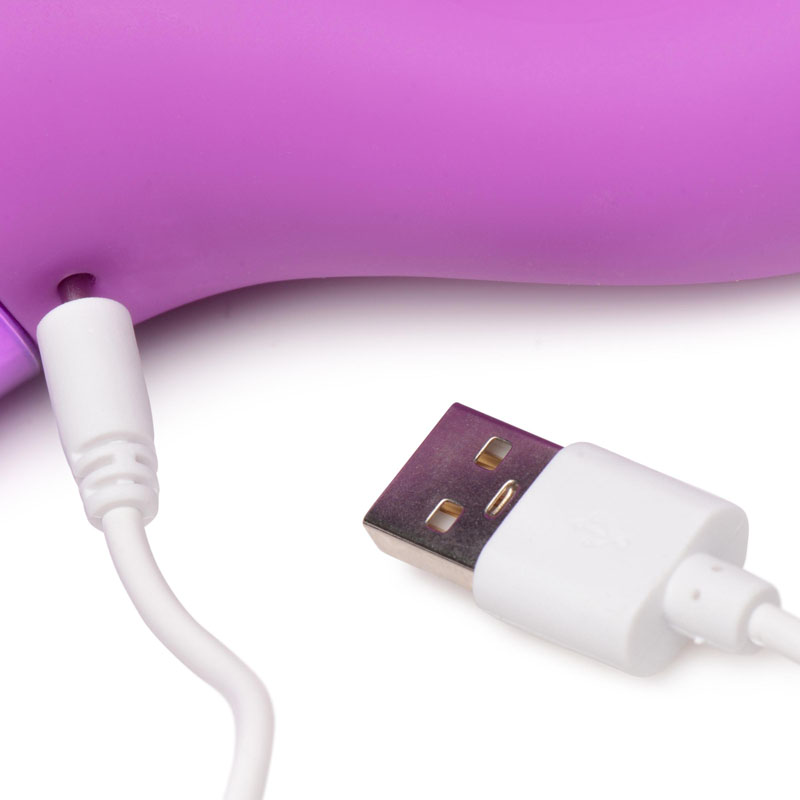 10X Triple Rabbit Silicone Vibrator - Purple - Image 8