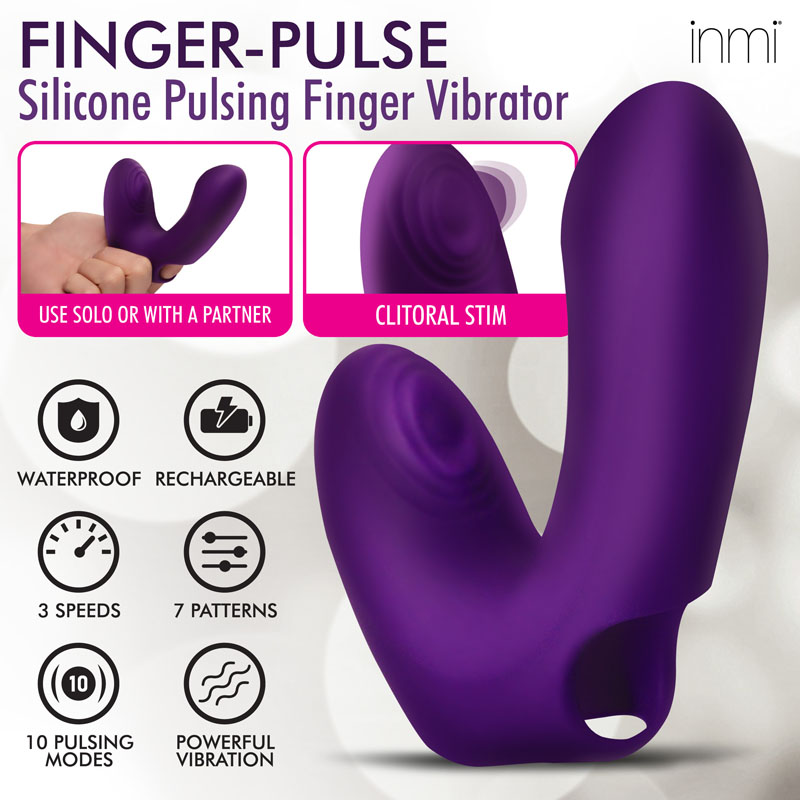 Finger-Pulse Silicone Pulsing Finger Vibrator - Image 2