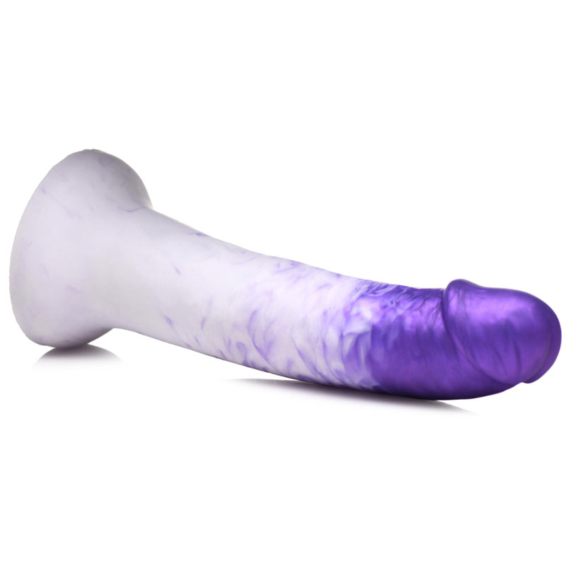 Swirl Realistic Silicone Dildo - Purple - Image 5