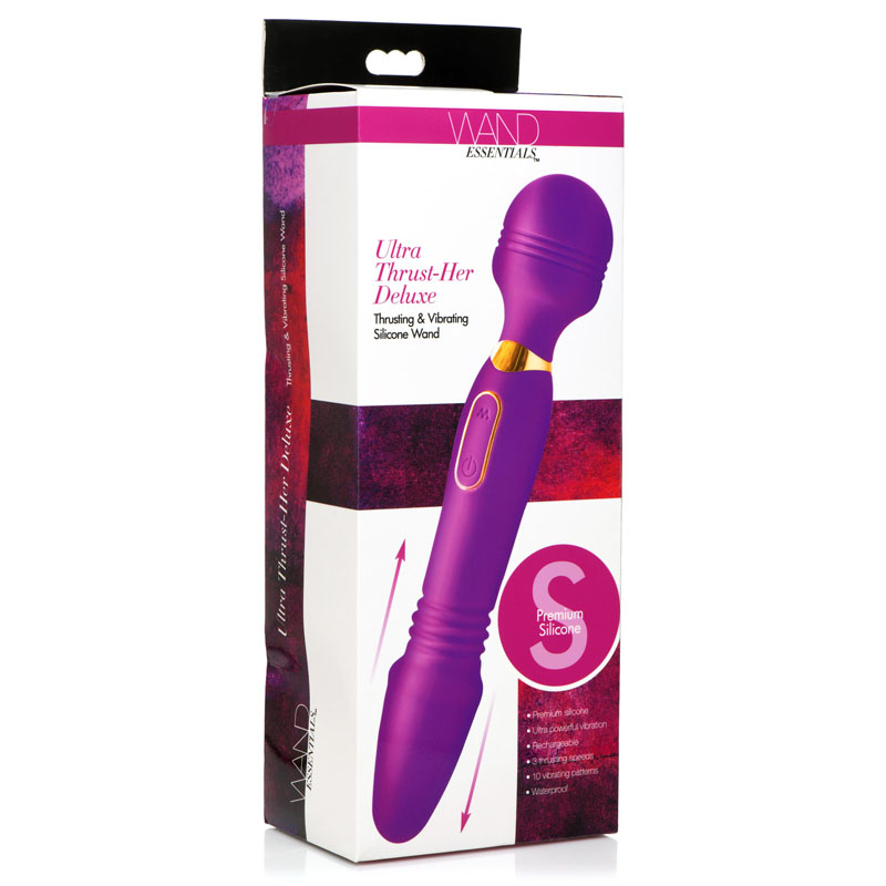 Ultra Thrust-Her Deluxe Thrusting and Vibrating Silicone Wand - Image 9