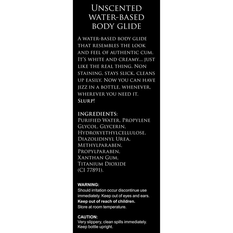 Jizz Unscented Water-Based Lube - 34oz - Image 3