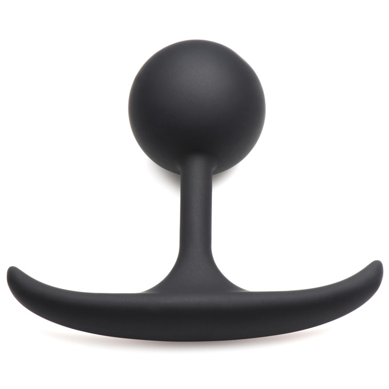 Premium Silicone Round Weighted Anal Plug - Medium - Image 3