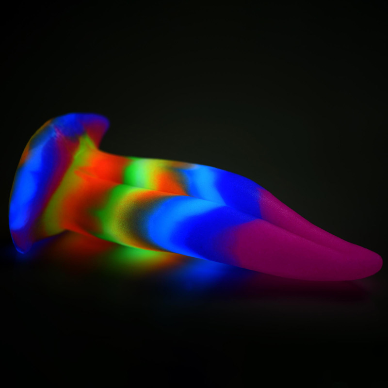 Unicorn Kiss Unicorn Tongue Glow-in-the-Dark Silicone Dildo - Image 4