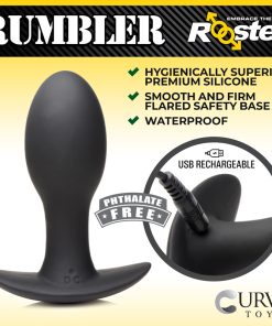 Rumbler Vibrating Silicone Butt Plug - Medium