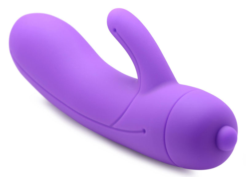 7X Lil Smoothie Mini Silicone Rabbit Vibe - Violet - Image 3