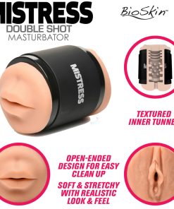 Double Shot Mouth and Pussy Stroker - Medium