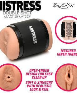 Double Shot Pussy and Ass Stroker - Medium