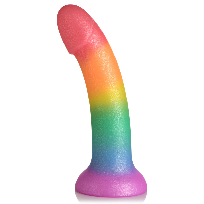 Phallic Rainbow Silicone Dildo - Image 5
