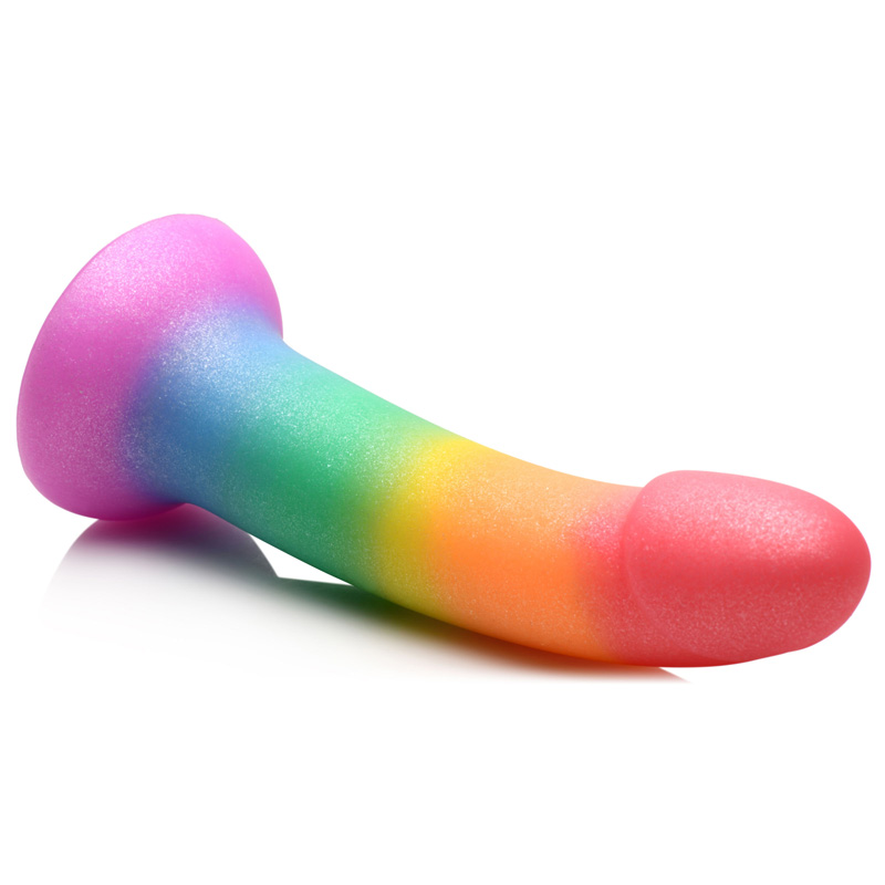 Phallic Rainbow Silicone Dildo - Image 6
