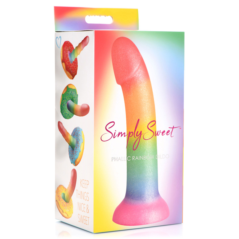 Phallic Rainbow Silicone Dildo - Image 8