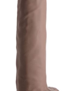 Silexpan Dark Hypoallergenic Silicone Dildo with Balls - 10 Inch