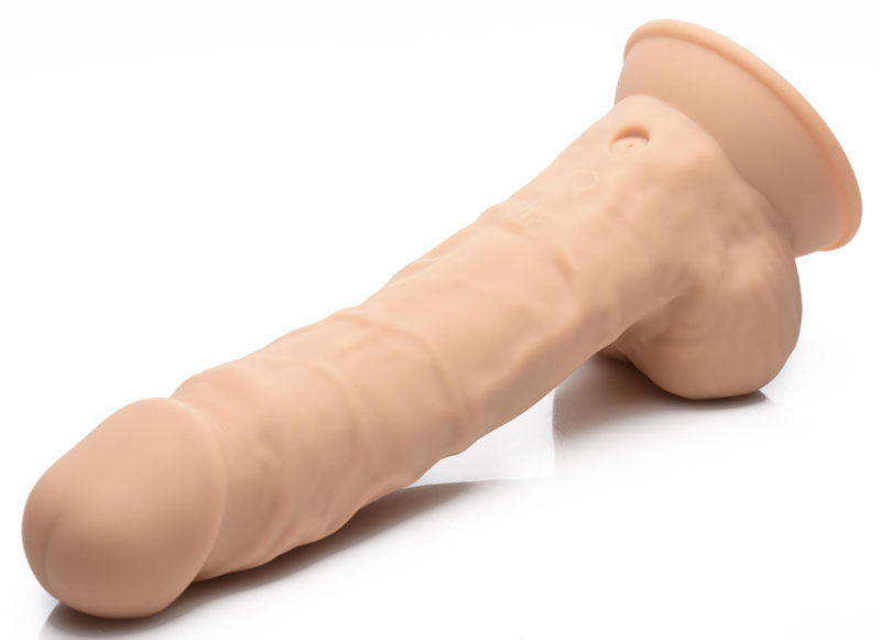 8 Inch Silexpan Hypoallergenic Silicone Vibrating Dildo - Medium - Image 3