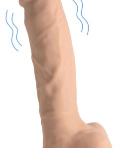 8 Inch Silexpan Hypoallergenic Silicone Vibrating Dildo - Medium
