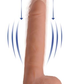 Vibrating & Thrusting Remote Control Silicone Dildo - 10 Inch