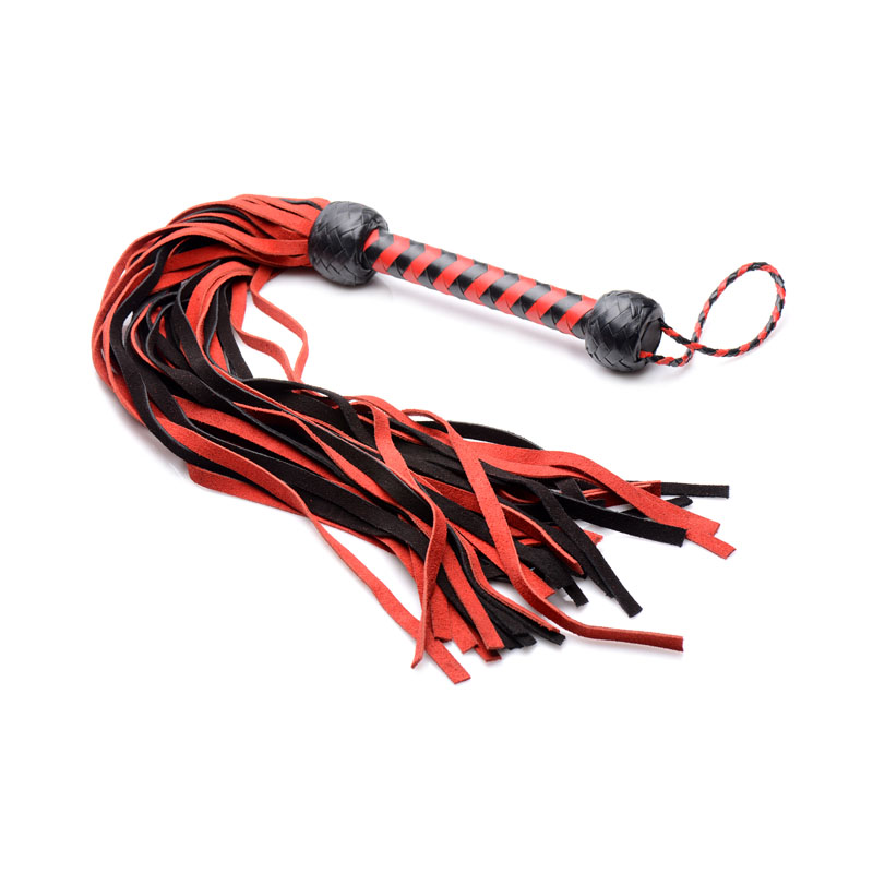 Isabella Sinclaire Black and Red Suede Flogger - Image 3