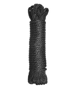 Premium Black Nylon Bondage Rope- 25 Feet