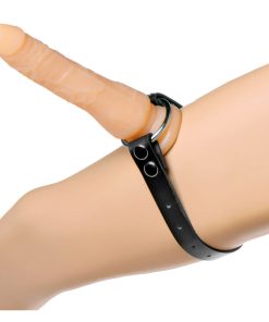 Thigh or Boot Leather Strap On Dildo Harness