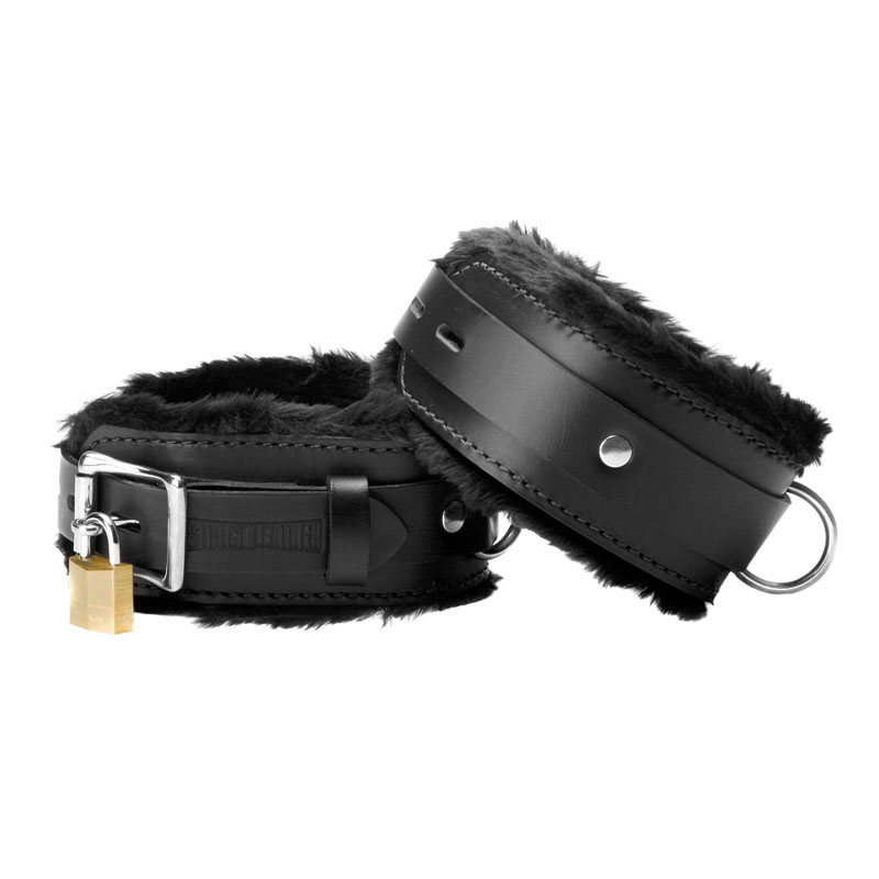 Fur Lined Leather Bondage Essentials Kit - Image 4