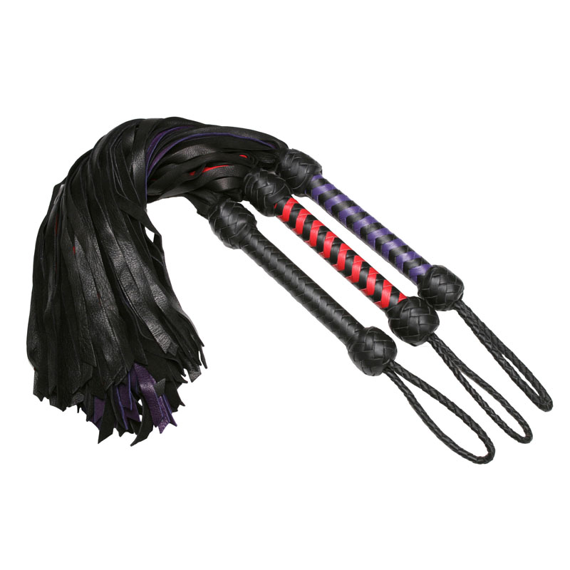 Strict Leather Premium Deerskin Flogger- Purple - Image 2