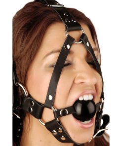 Leather Ball Gag Harness