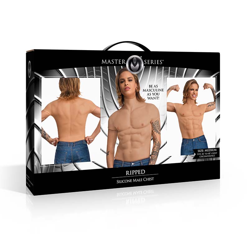 Ripped Silicone Male Chest - Medium - Image 7