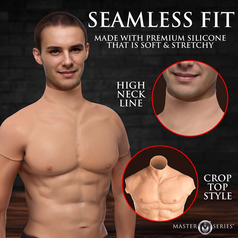 Ripped Silicone Male Chest - Small - Image 2
