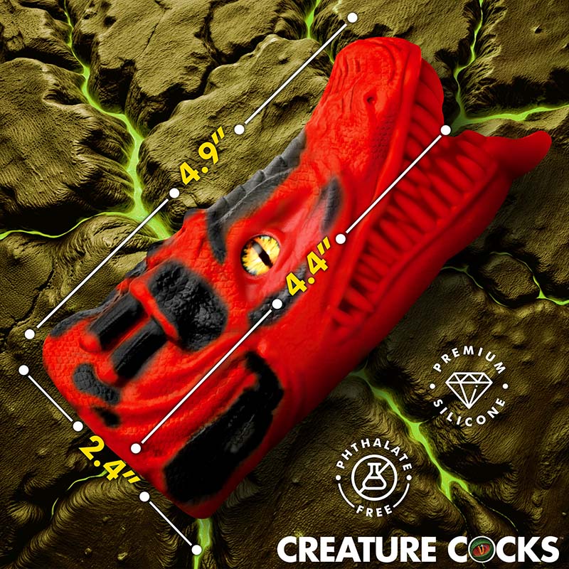 Dragon Tamer Silicone Stroker - Red - Image 4
