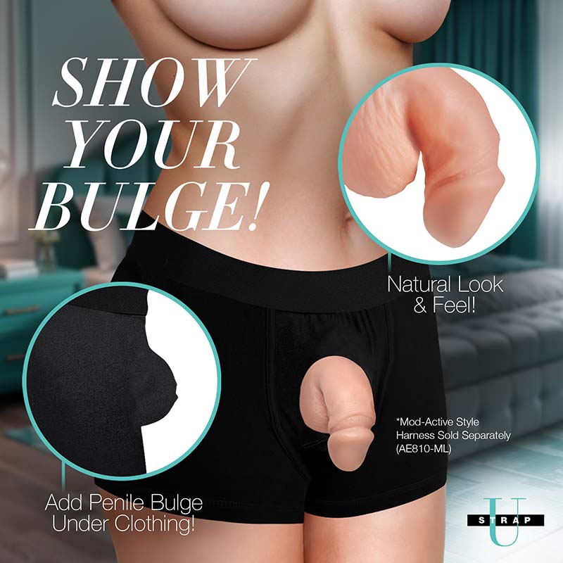 3.6" Silicone Packer Dildo - Light - Image 3