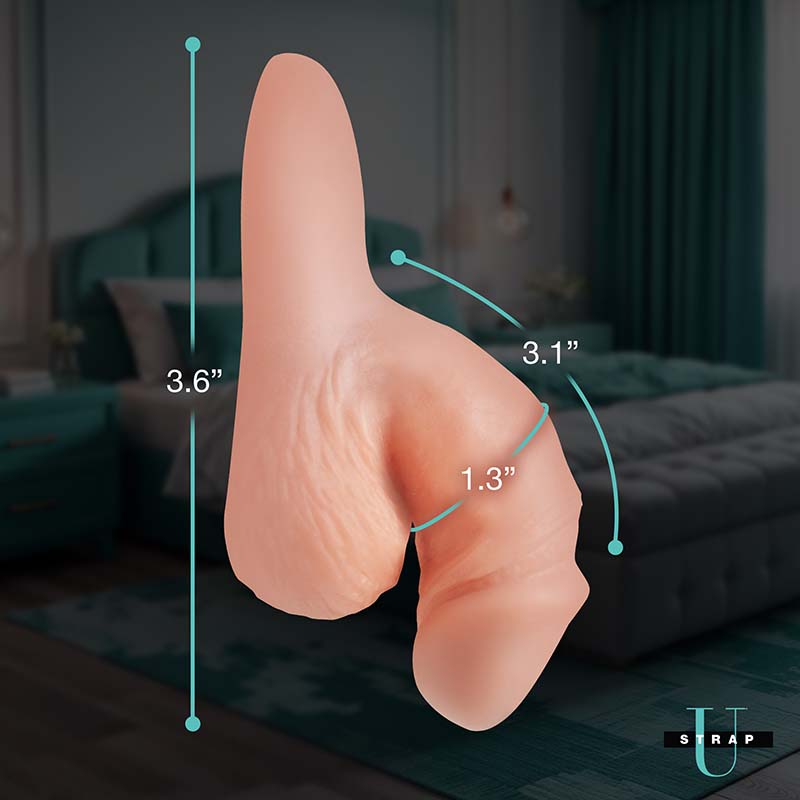 3.6" Silicone Packer Dildo - Light - Image 2