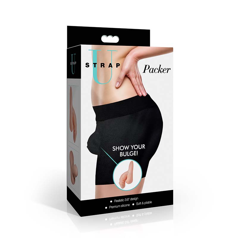 3.6" Silicone Packer Dildo - Light - Image 6