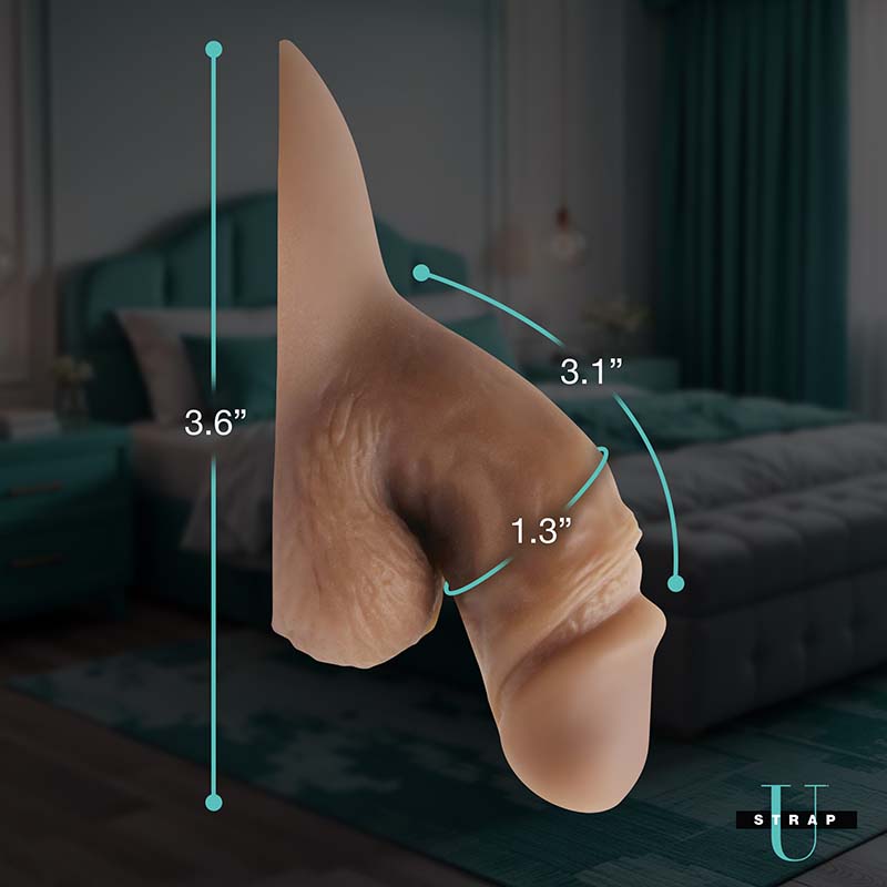 3.6" Silicone Packer Dildo - Medium - Image 4