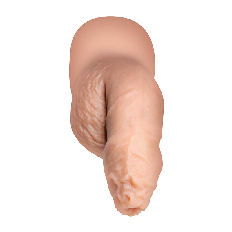 5.1" Uncut Silicone Packer Dildo - Light - Image 5