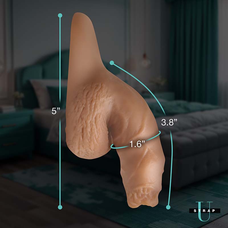 5.1" Uncut Silicone Packer Dildo - Medium - Image 4