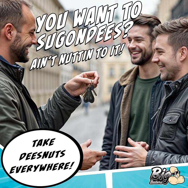 Big Ballers Keychain - Black - Image 2