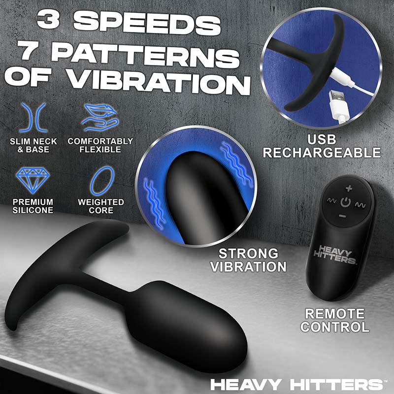 Vibrating Weighted Silicone Anal Plug - Image 2
