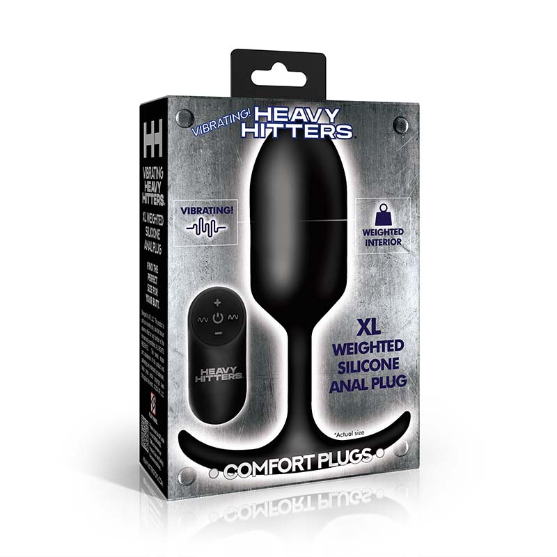 Vibrating XL Weighted Silicone Anal Plug - Image 5