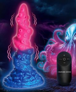 Deluxe Lord Kraken Vibrating Glow-in-the-Dark Silicone Dildo