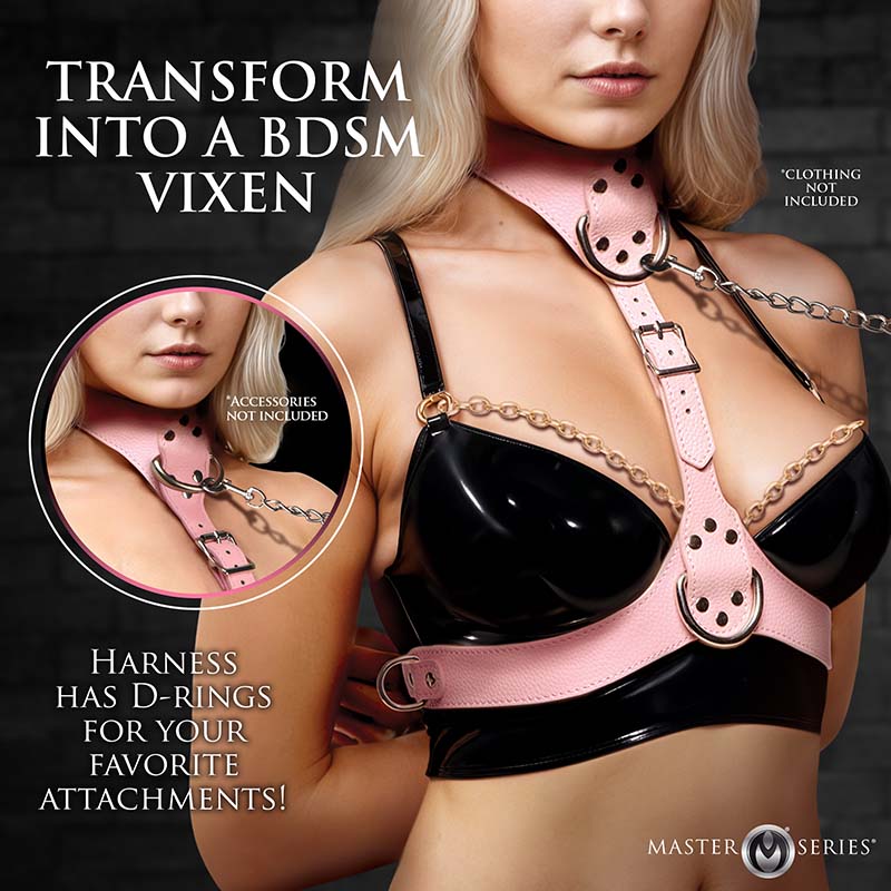 Vixen Female Chest Harness - Pink - Image 3