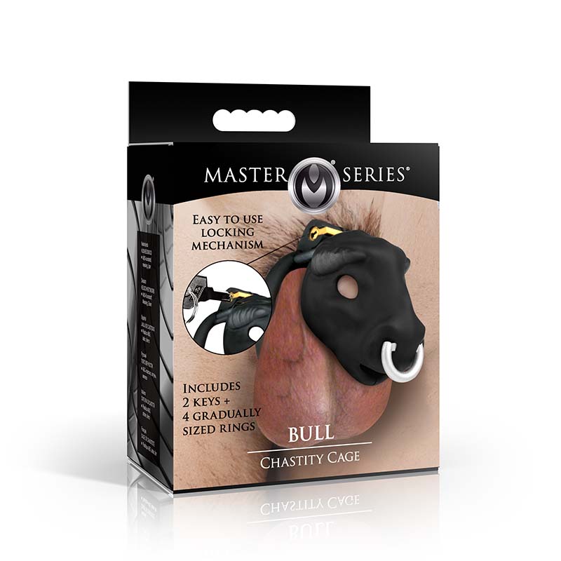 Bull Chastity Cage - Black - Image 6
