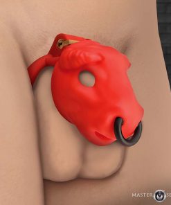 Bull Chastity Cage - Red
