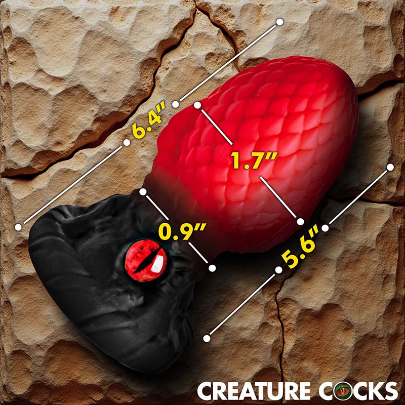 Eye of the Dragon Silicone Butt Plug - Red - Image 3