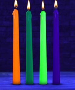 Glow Wax UV Blacklight Reactive Drip Candles Set of 4