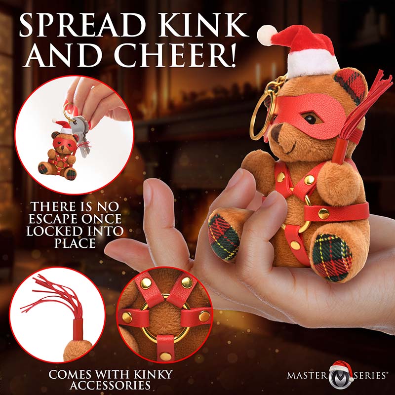 Holiday Bondage Bear Keychain - Brown - Image 3