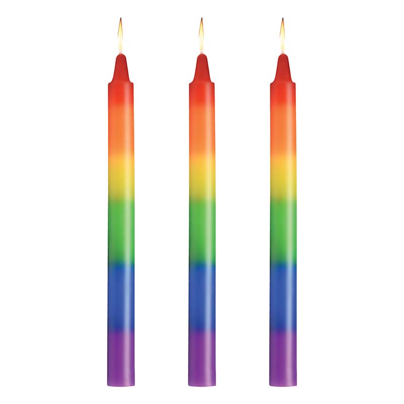 Pride Candles Rainbow Drip Candle Set of 3 - Image 4