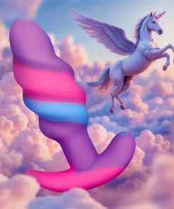 Unicorn Swirl Silicone Butt Plug - Small