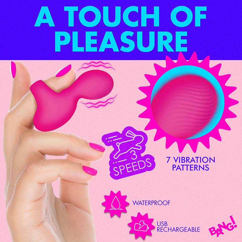 Silicone Finger Vibrator - Pink - Image 2